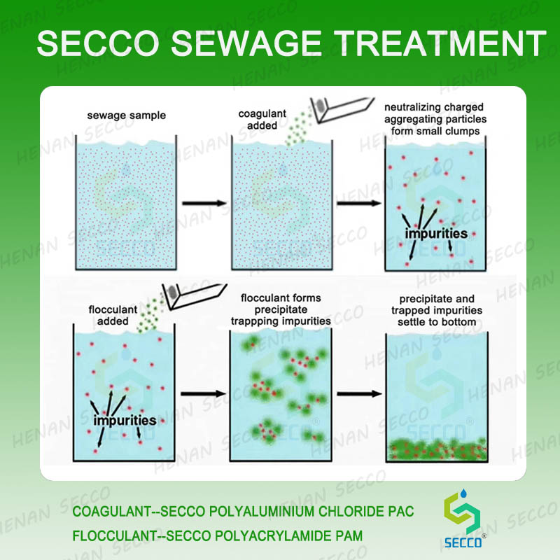 当使用聚丙烯酰胺和聚合氯化铝进行废水絮凝和沉淀处理时,应该如何操作?